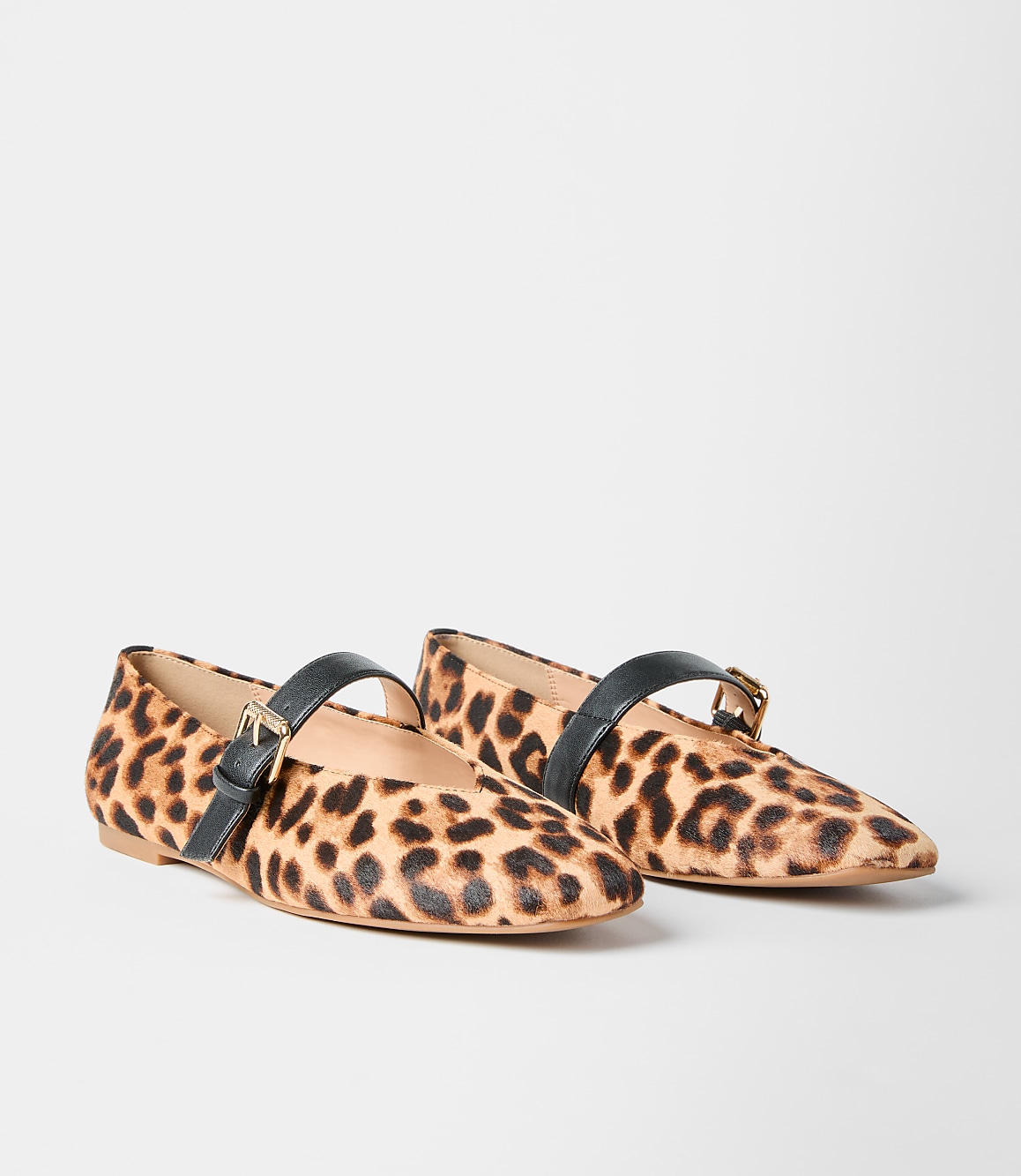 Leopard Print Mary Jane Flats