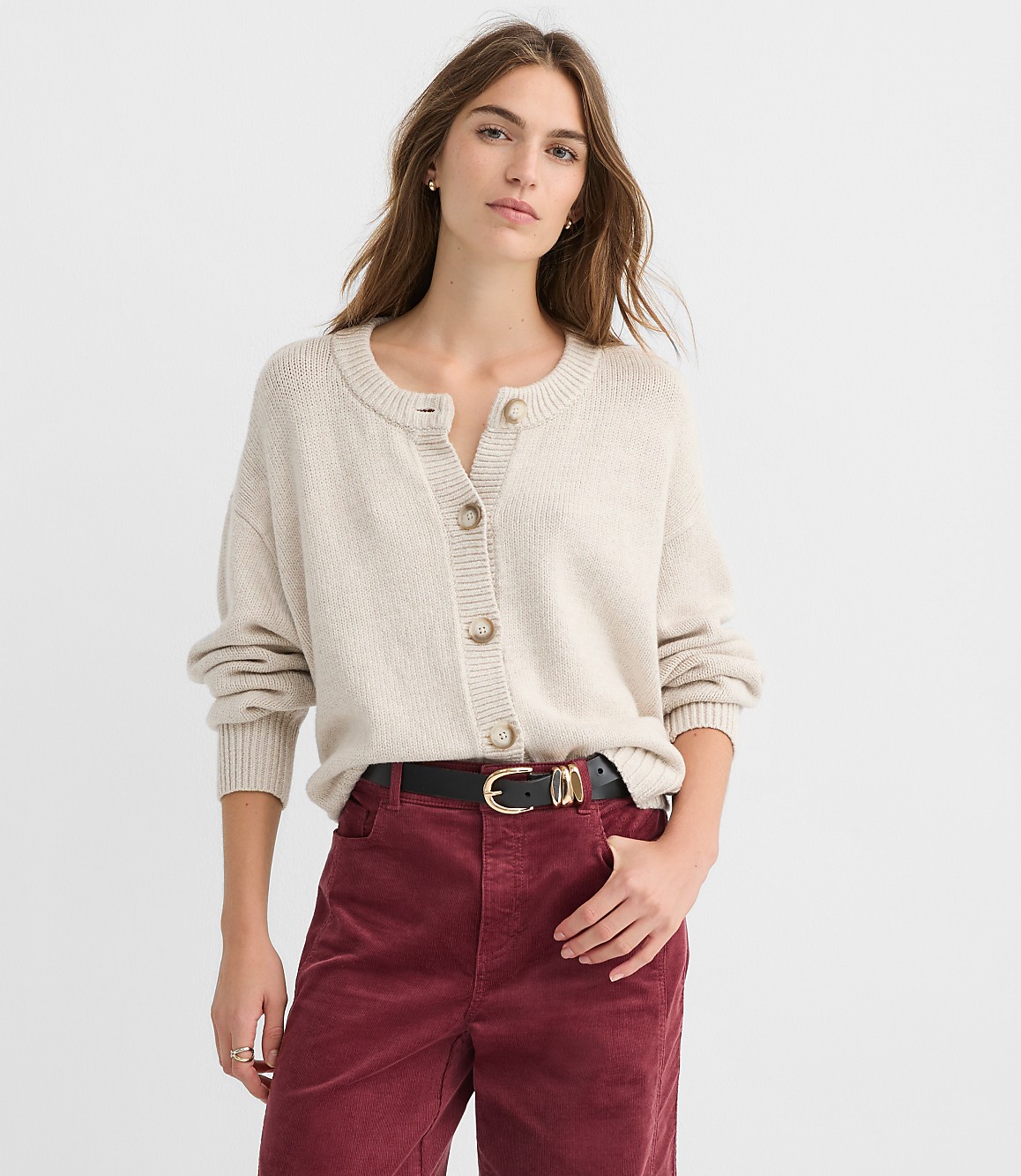 Petite Oversized Chunky Cardigan