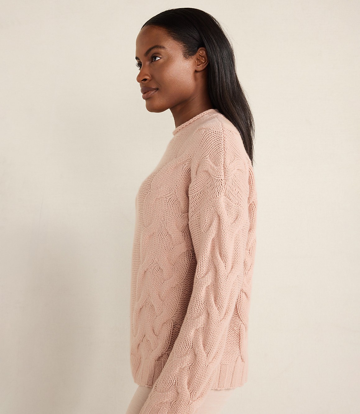 Haven Well Within Cashmere Cable Roll Neck Sweater