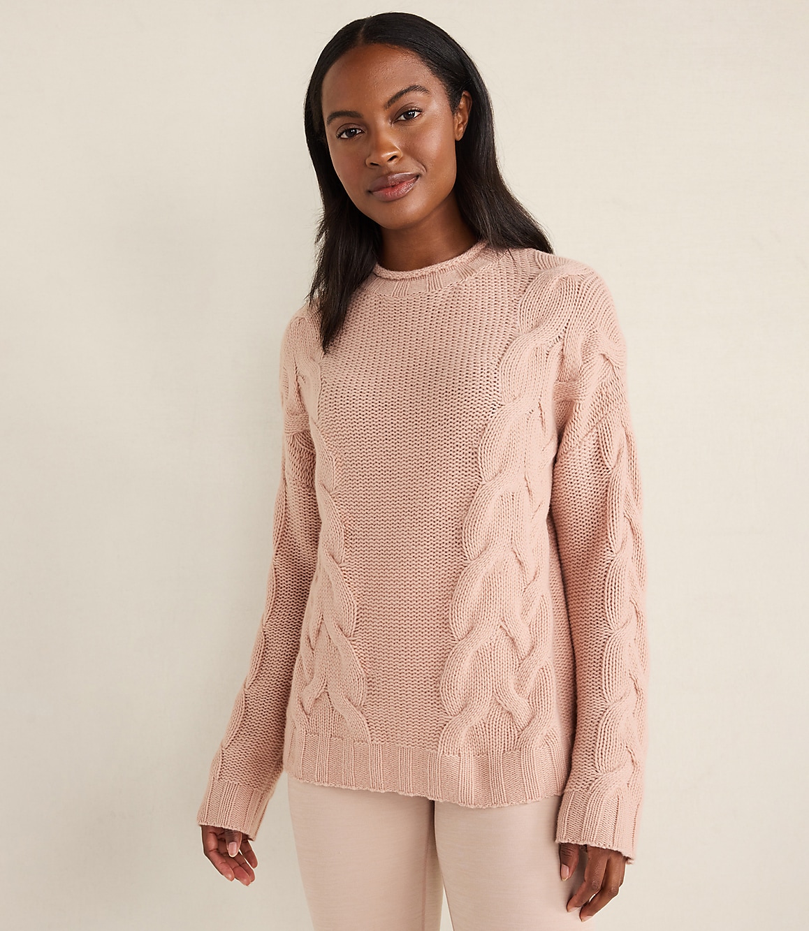 Haven Well Within Cashmere Cable Roll Neck Sweater