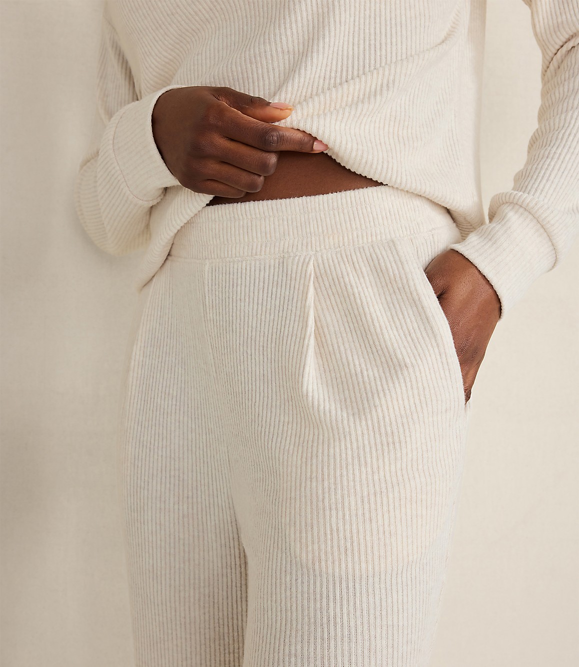 Haven Well Within Brushed Rib Knit Tapered Pants