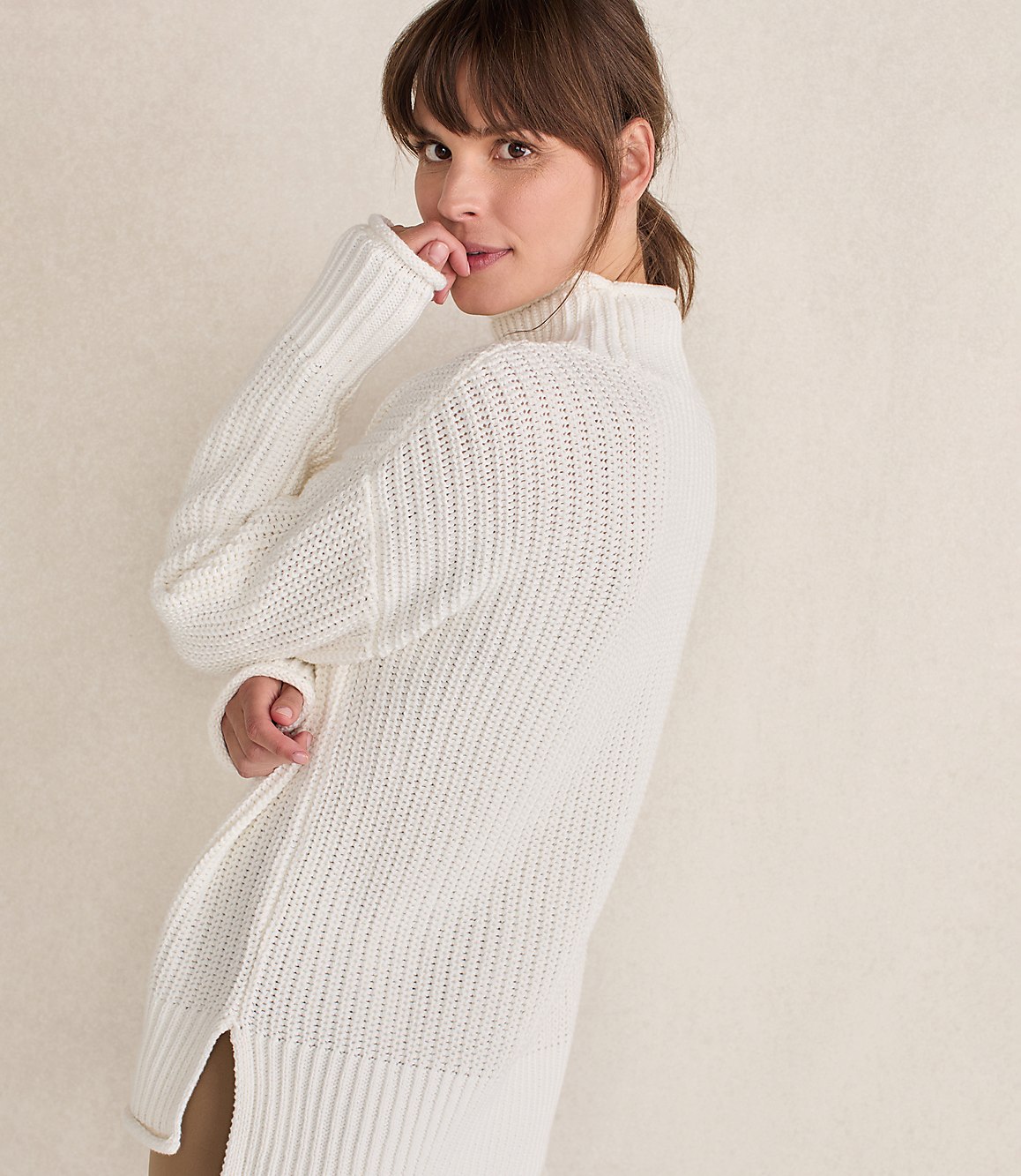 Haven Well Within Organic Cotton Roll Neck Sweater