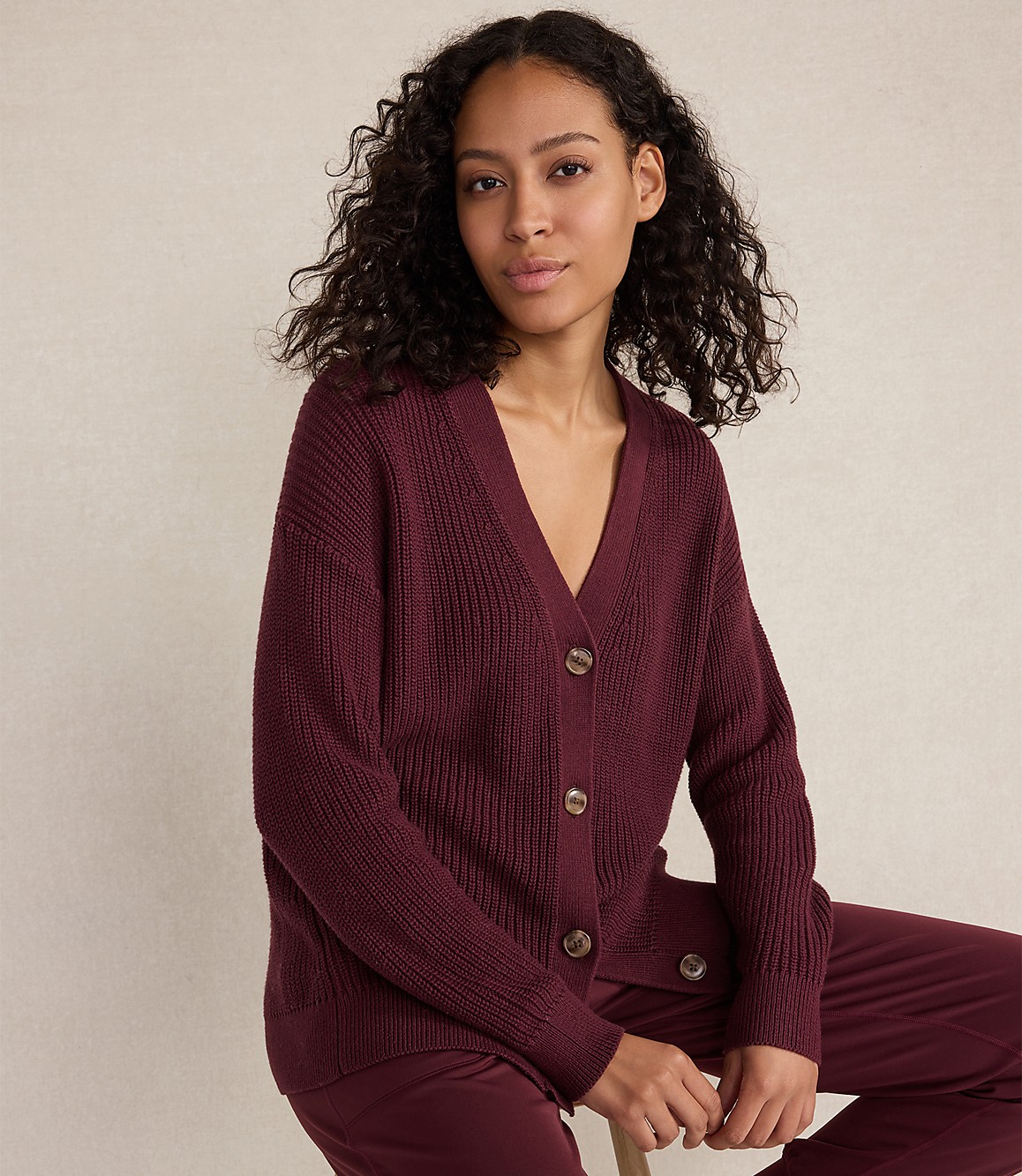 Haven Well Within Organic Cotton Shaker Stitch Cardigan