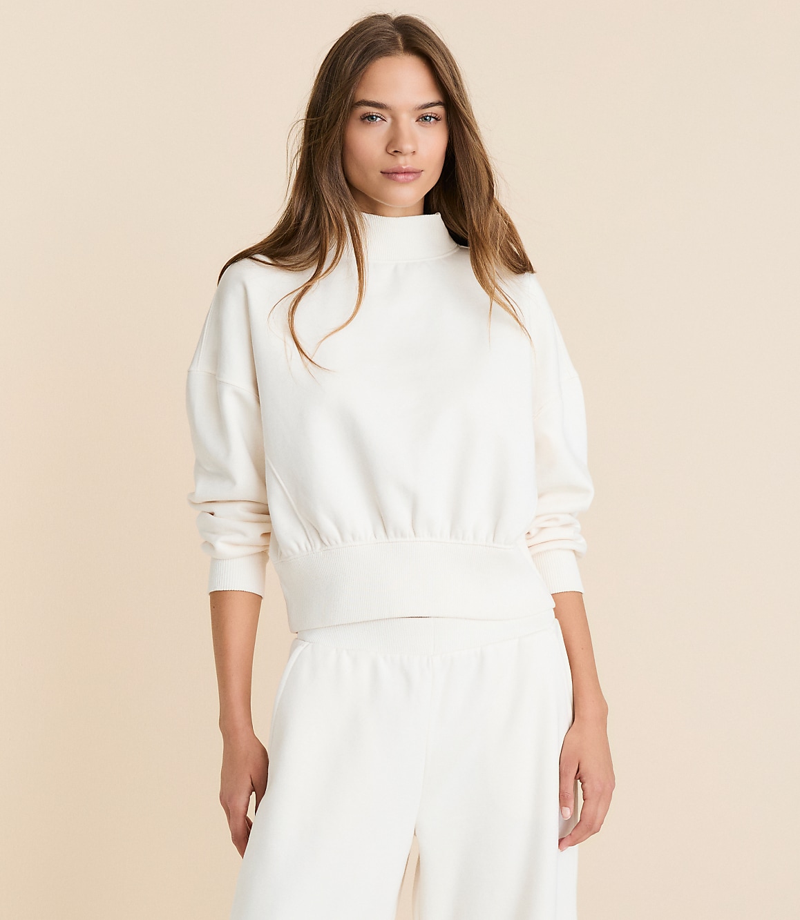 Lou & Grey Elite Fleece Mock Neck Sweatshirt