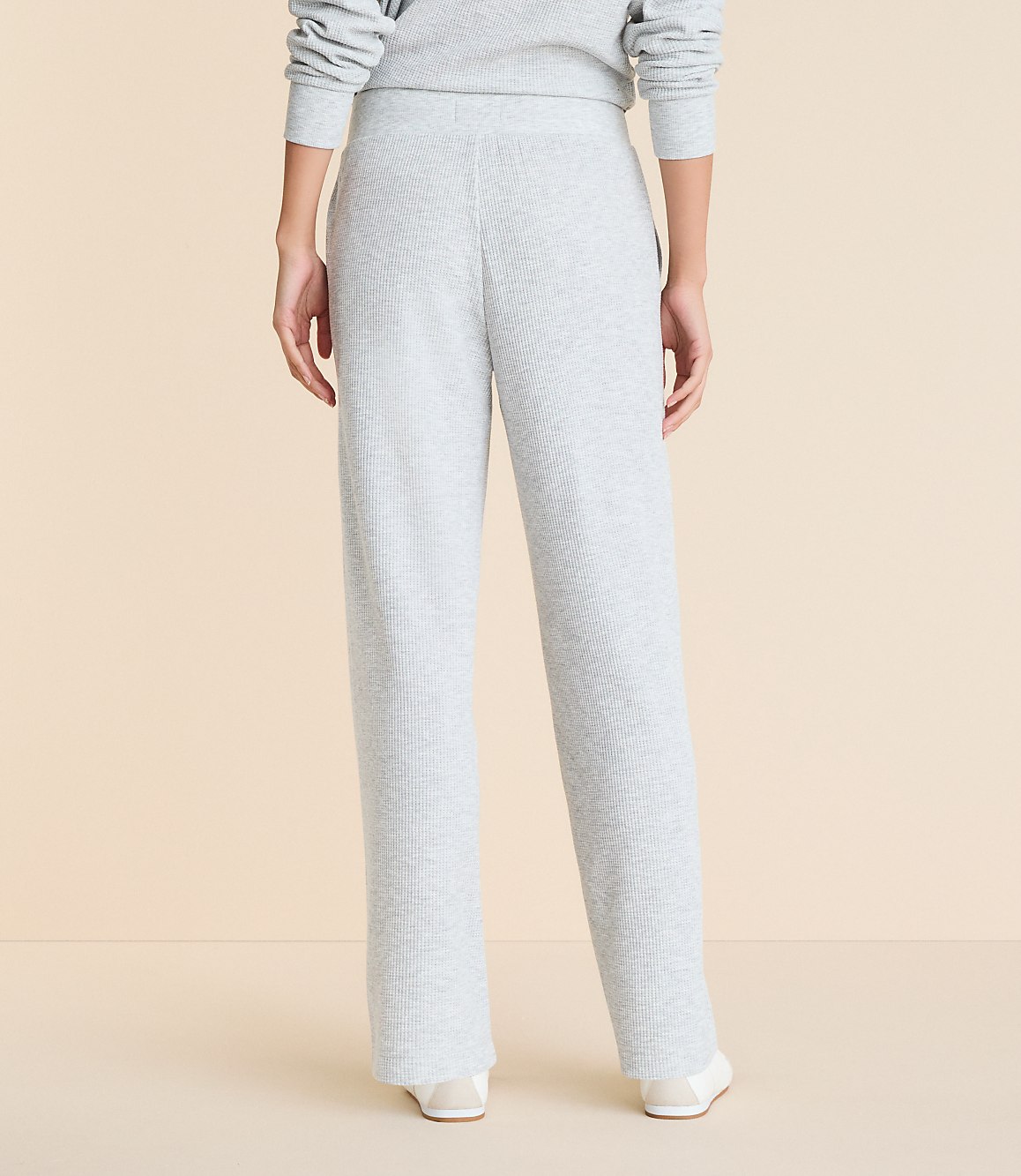 Lou & Grey Heathered Upstate Waffle Wide Leg Pants