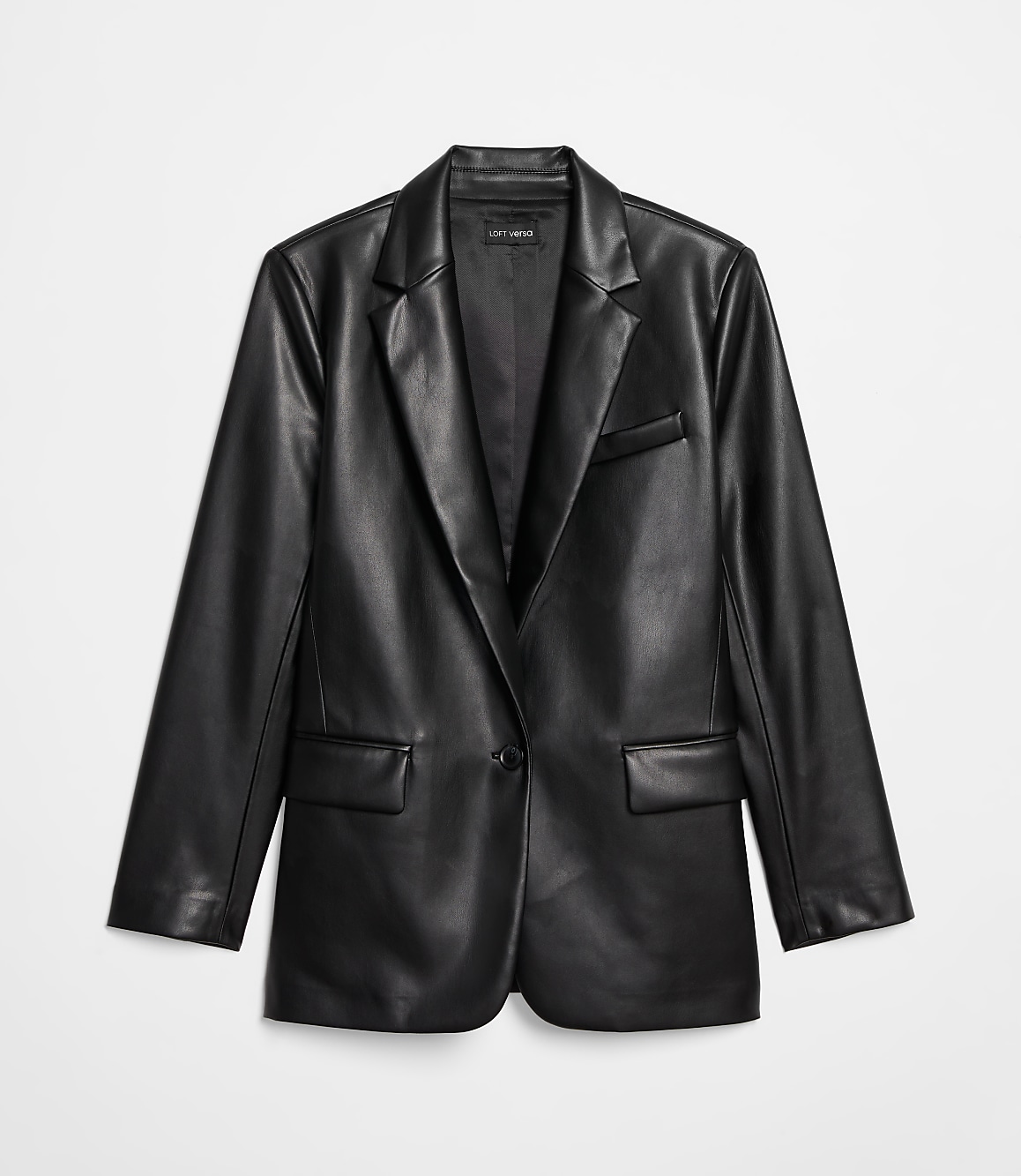 Petite LOFT Versa Faux Leather Relaxed Blazer