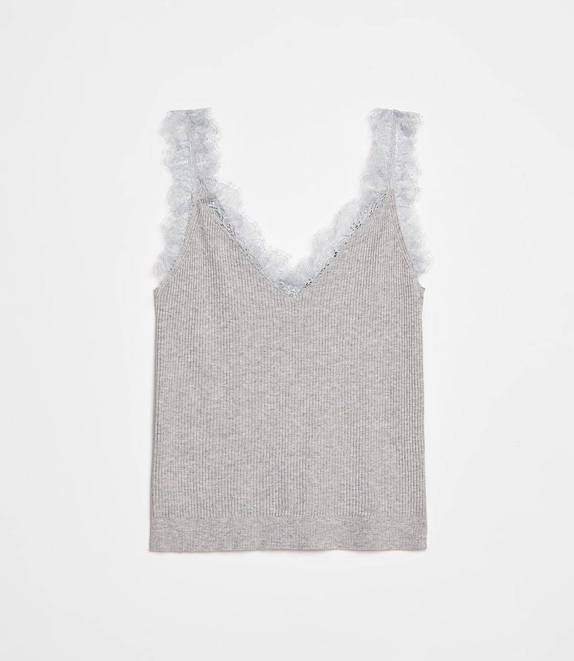 LOFT Versa Lace Trim V-Neck Tank Top