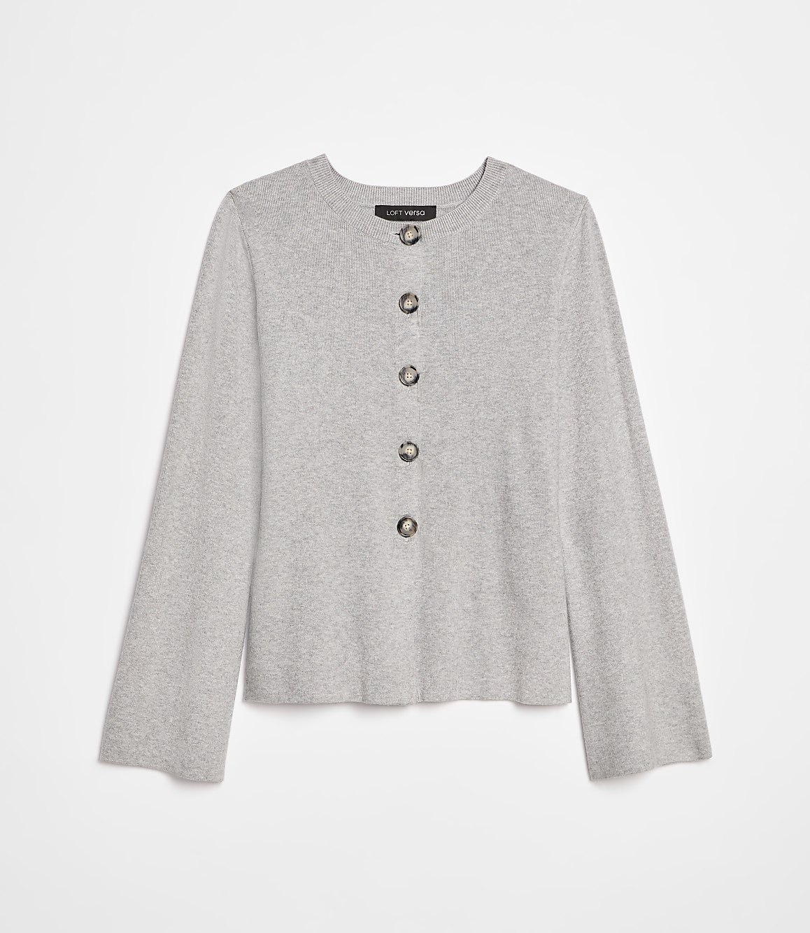 LOFT Versa Heathered Front Split Cardigan