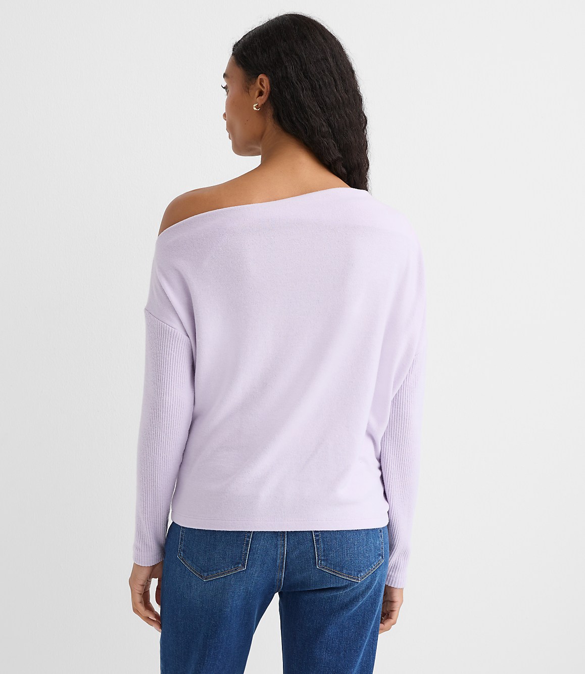 Petite Ribtrim Jersey Off The Shoulder Top