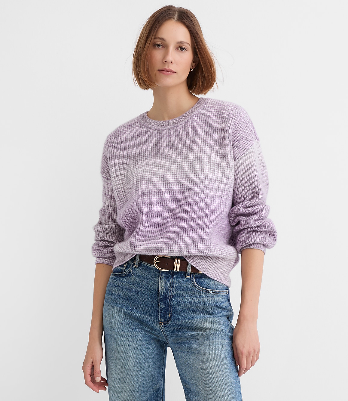 Petite Spacedye Textured Sweater
