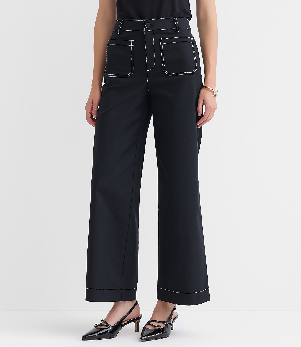 Tall Palmer Wide Leg Pants in Pique