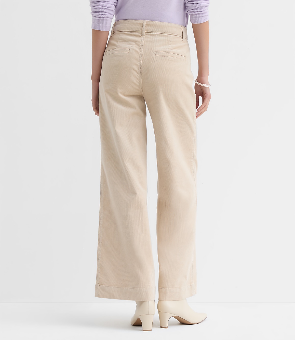 Petite Palmer Wide Leg Pants in Brushed Corduroy