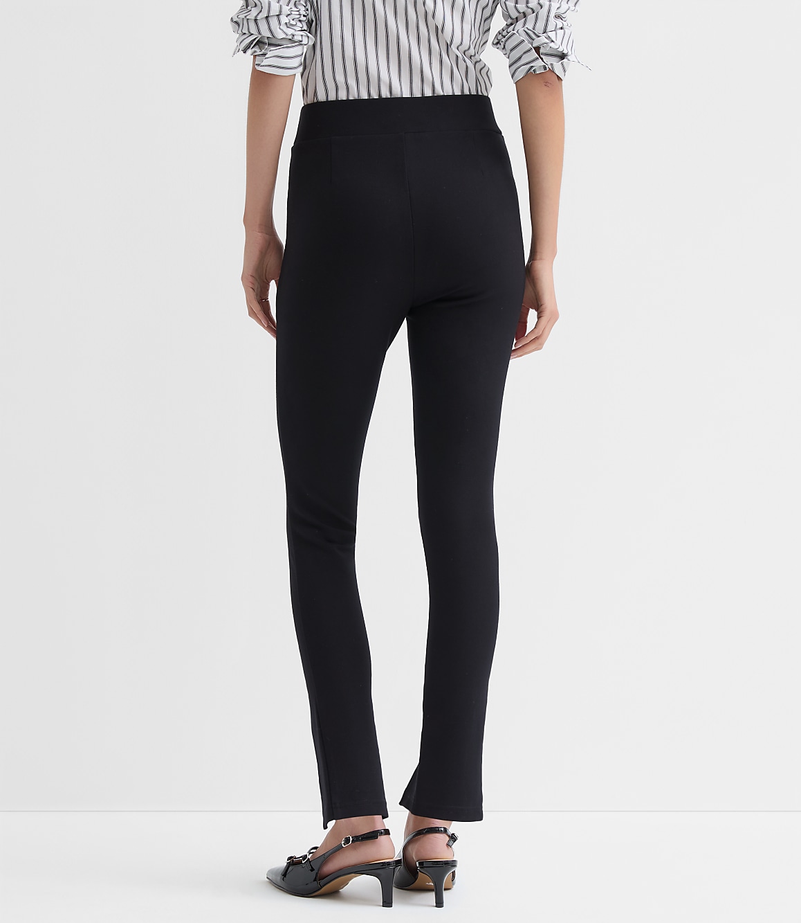 Split Hem Leggings in Ponte