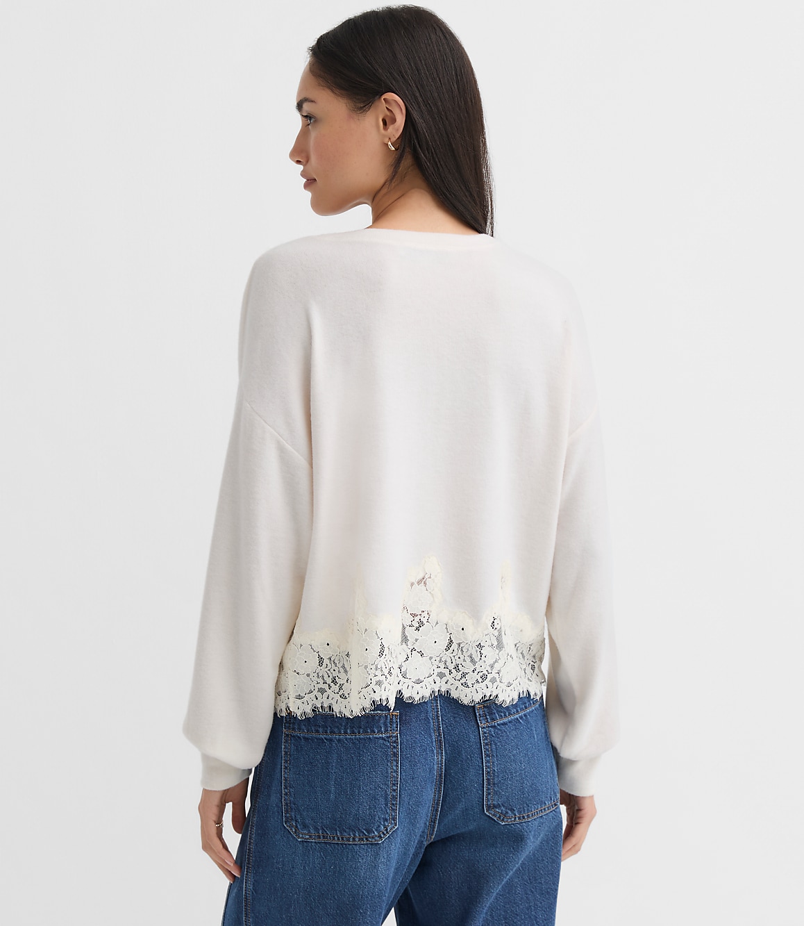 Floral Lace Hem Top