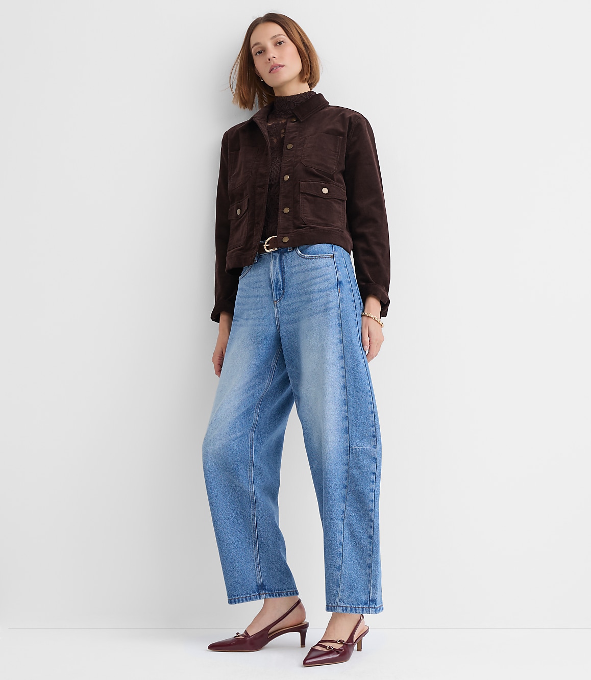 High Rise Horseshoe Jeans in Vintage Indigo