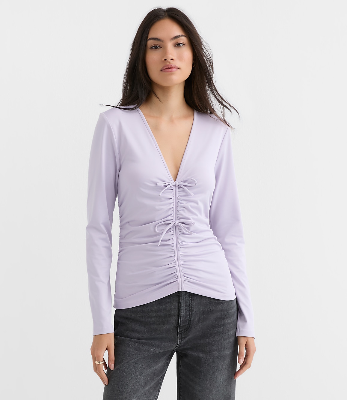 Bow Tie Ruched Top