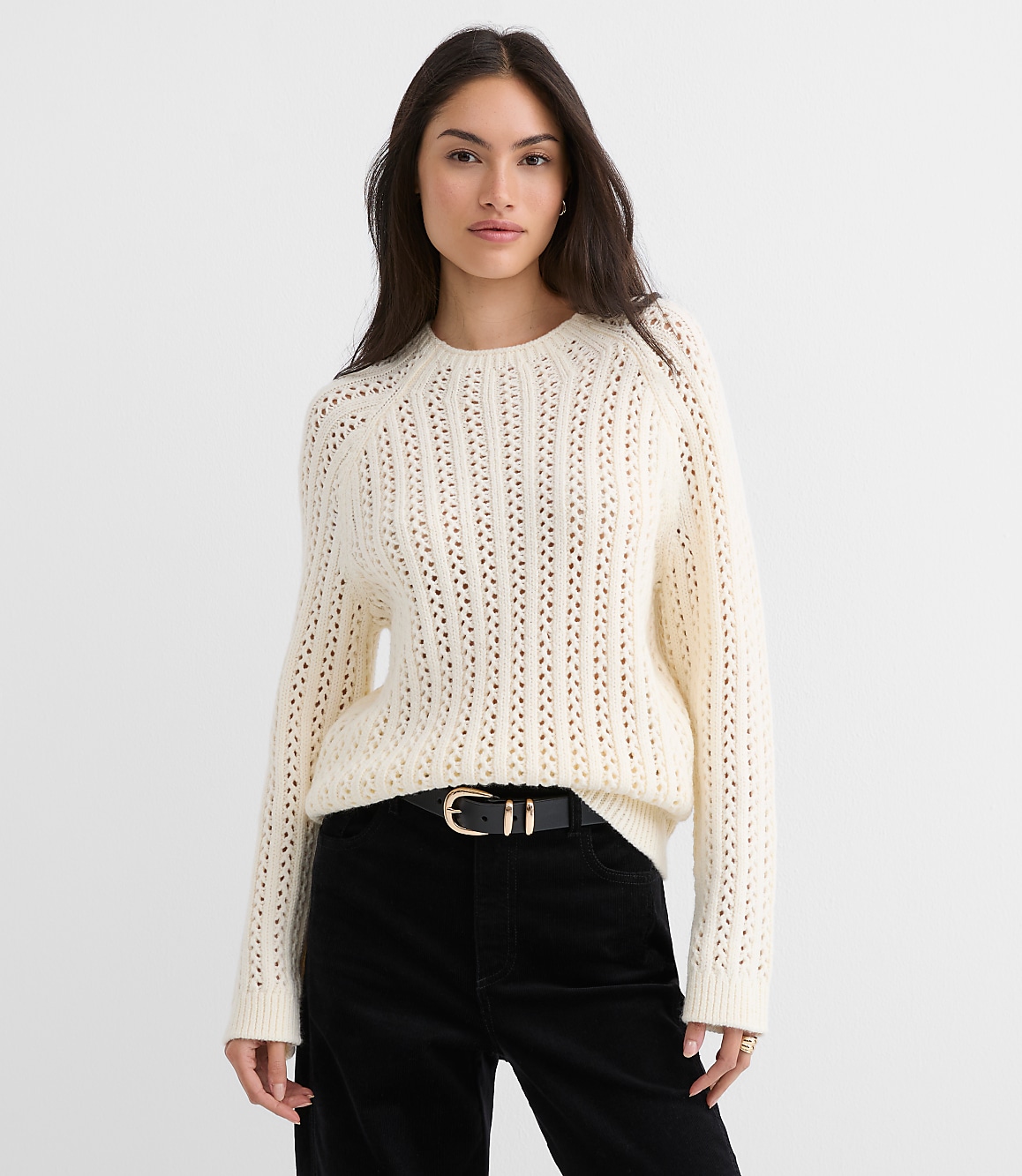 Stitchy Raglan Sweater