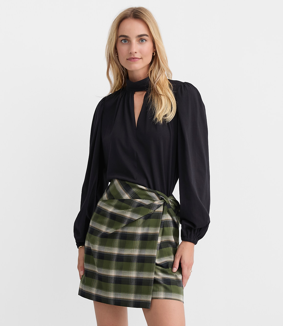 Petite Keyhole Jersey Top