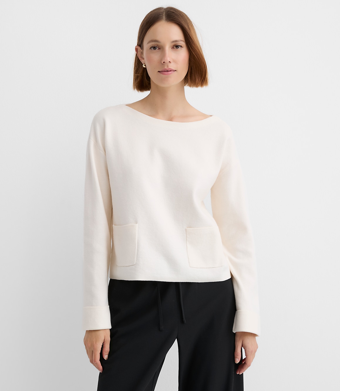 Boatneck Pocket Sweater