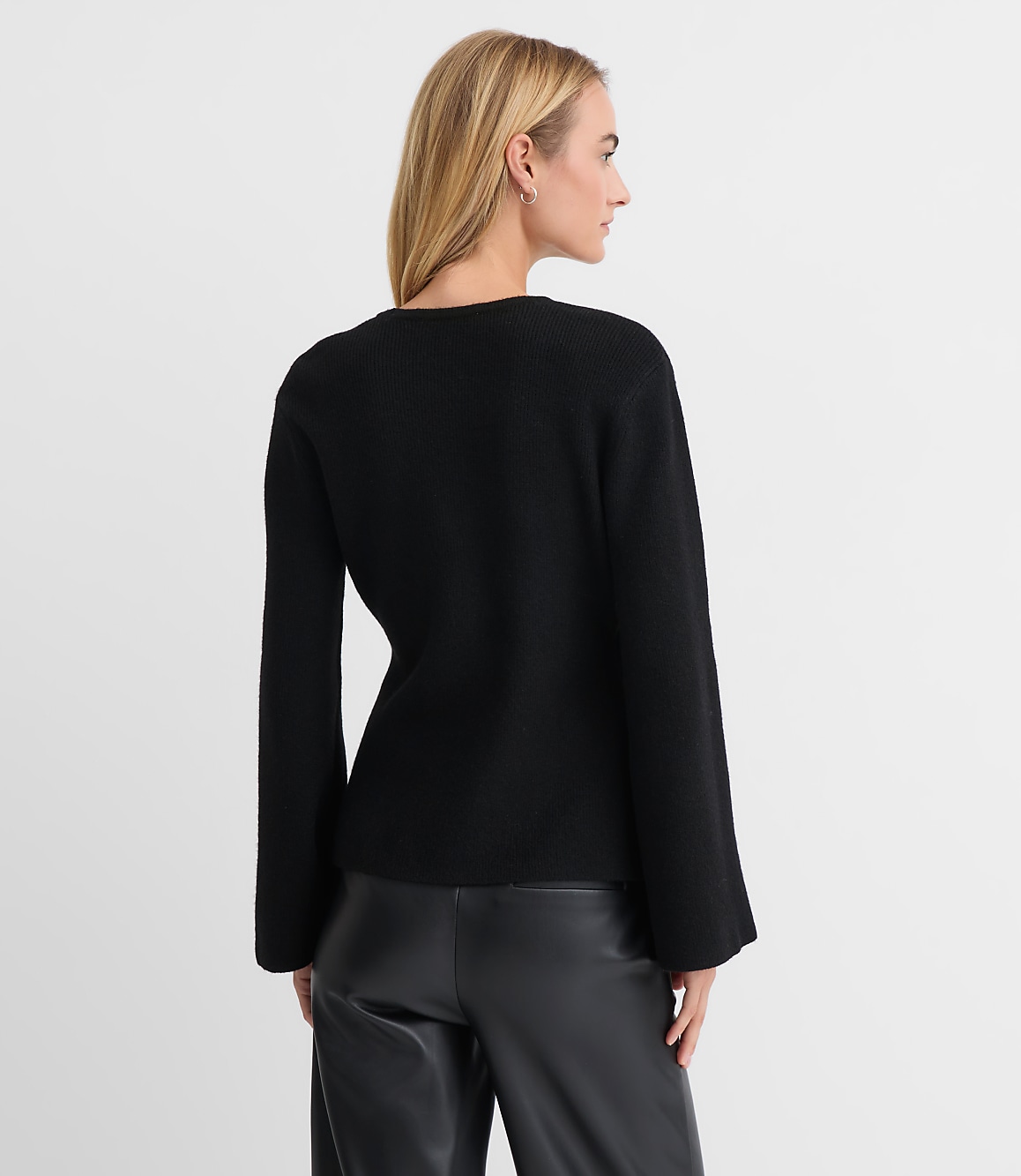 Ribbed Double Button Sweater Jacket