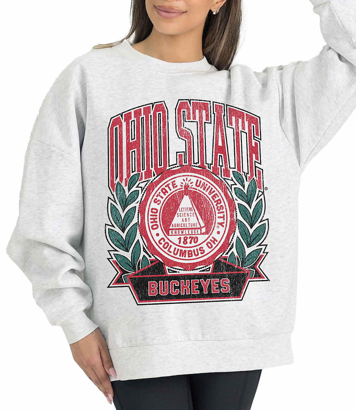 Gameday Couture Ohio State Buckeyes Heritage Fleece Crew Neck Pullover