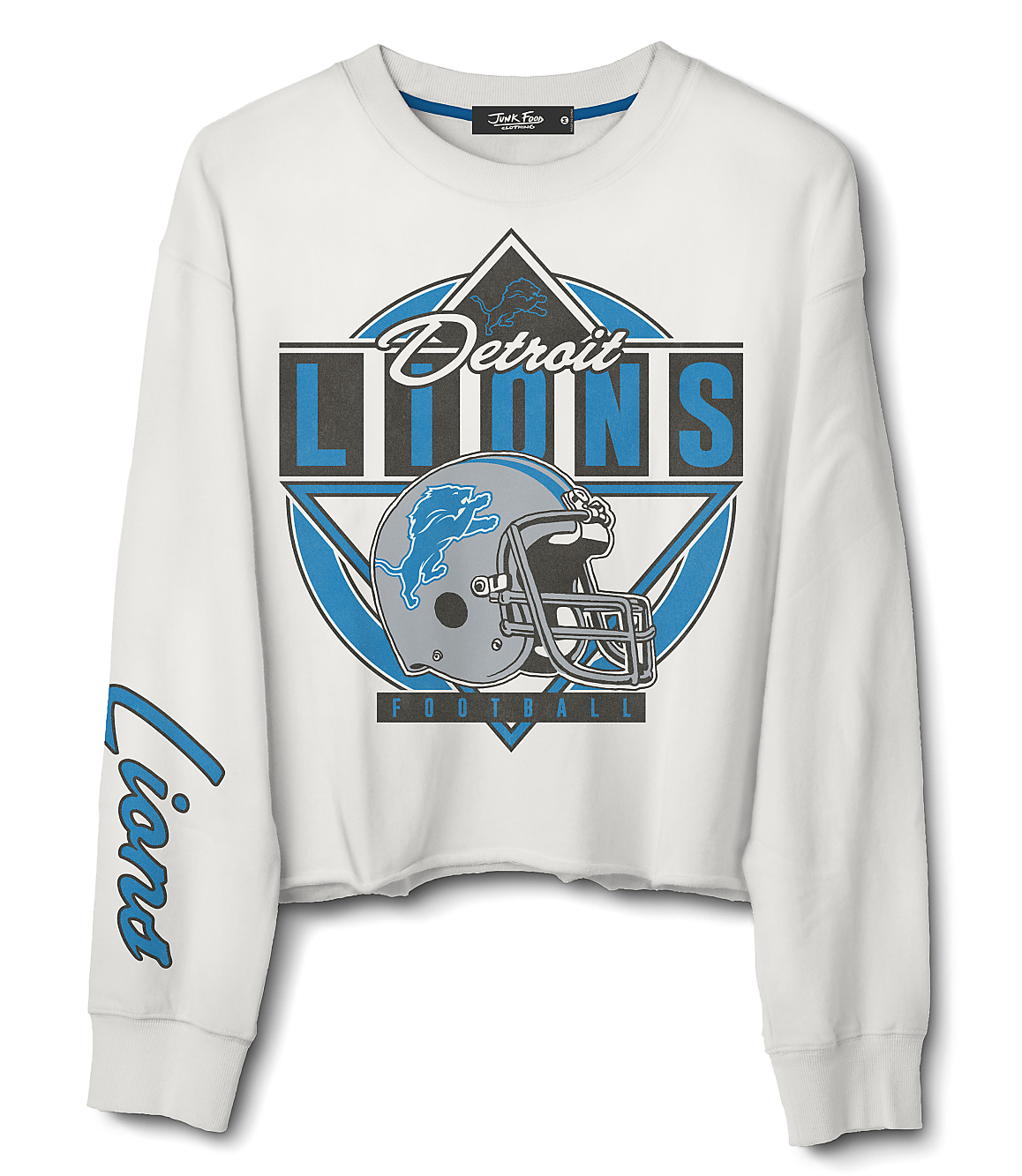 Junk Food Detroit Lions Helmet Crop Fleece