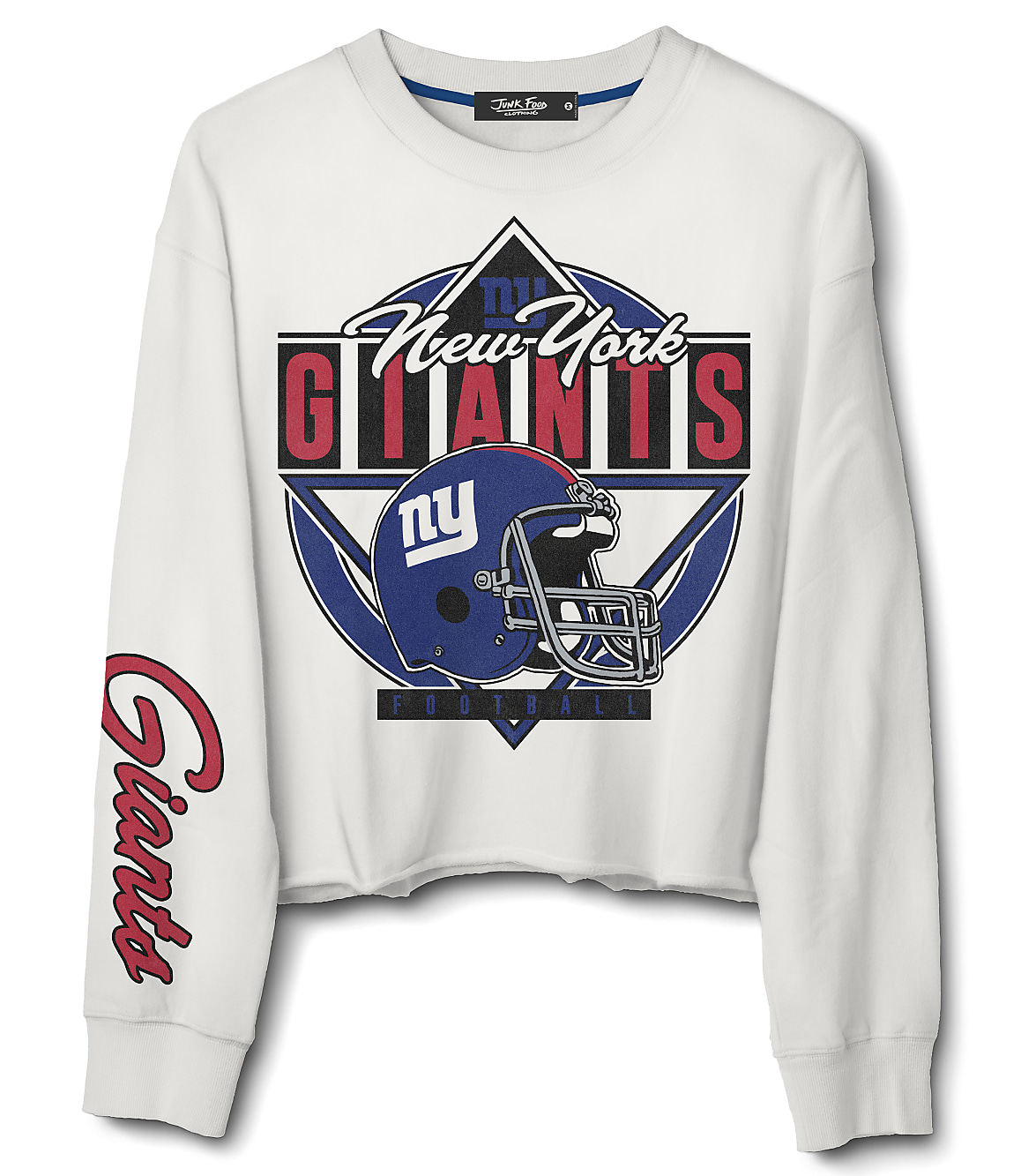 Junk Food New York Giants Helmet Crop Fleece