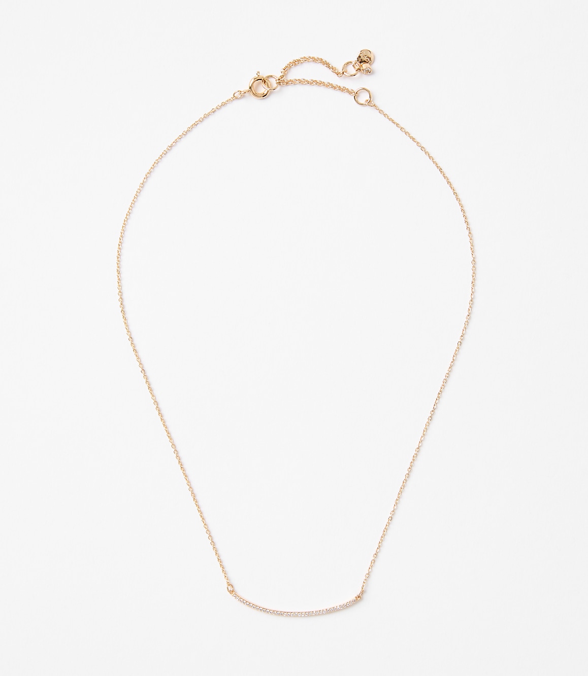 Pave Rounded Bar Necklace
