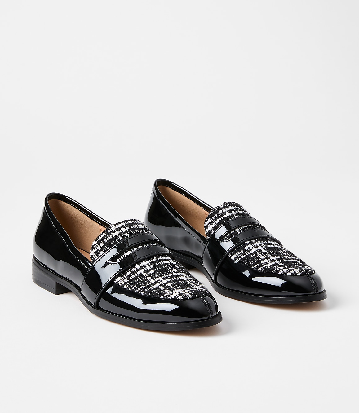 Tweed Penny Loafers