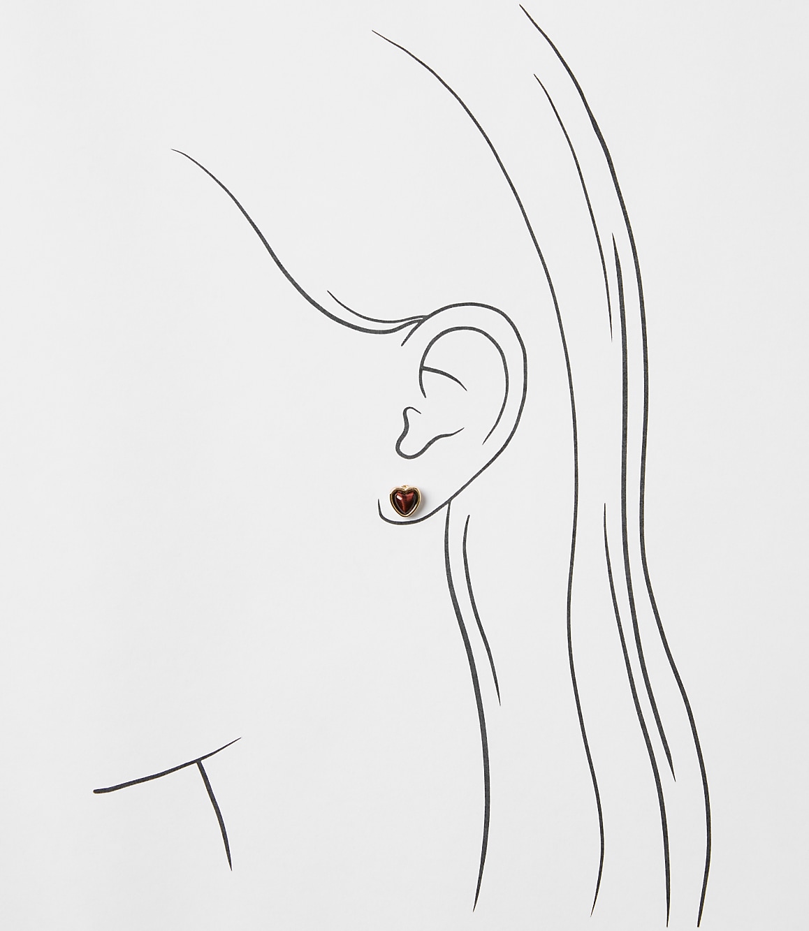 Heart Stud Earring Set