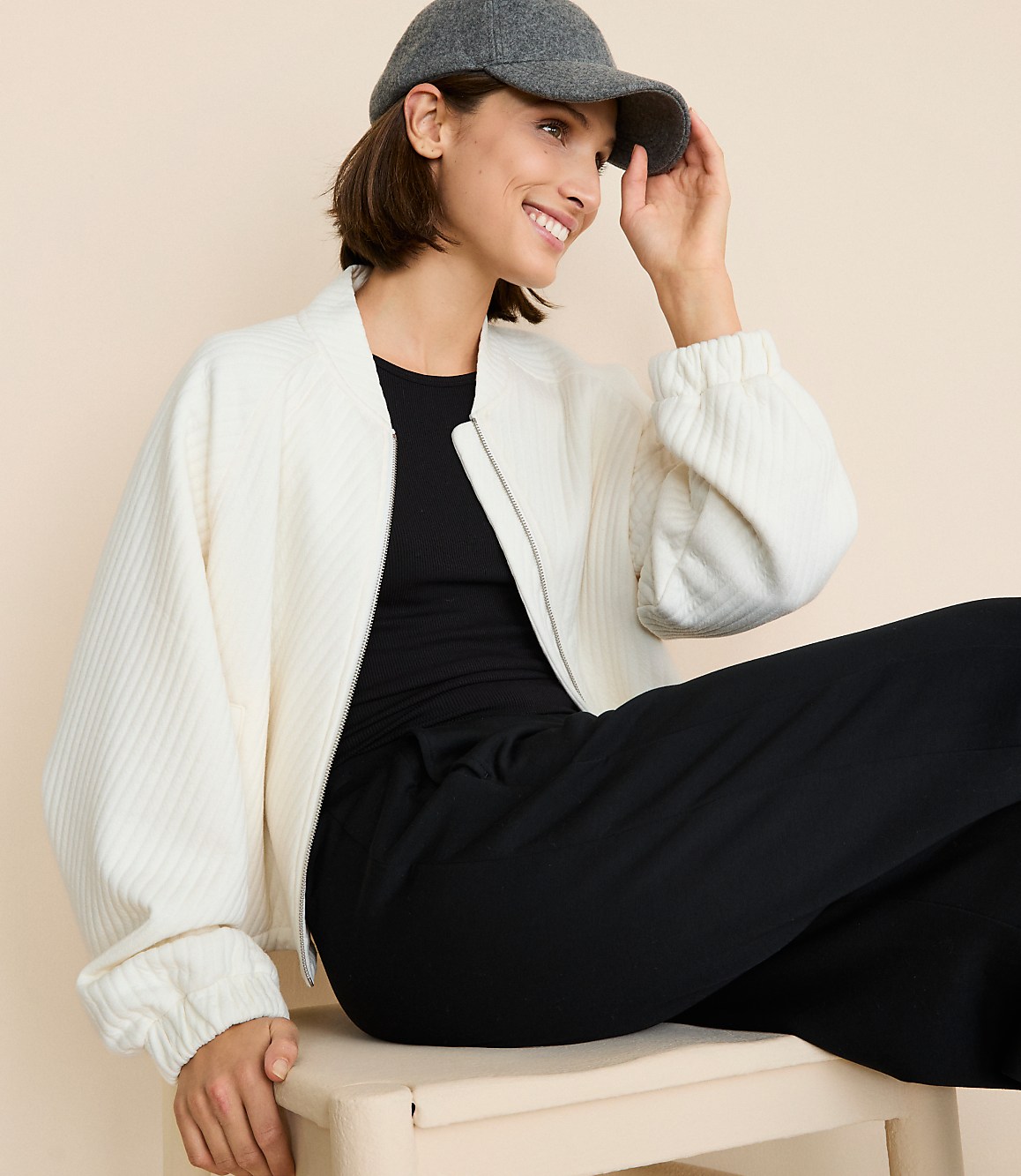 Lou & Grey Quilted Bomber Jacket