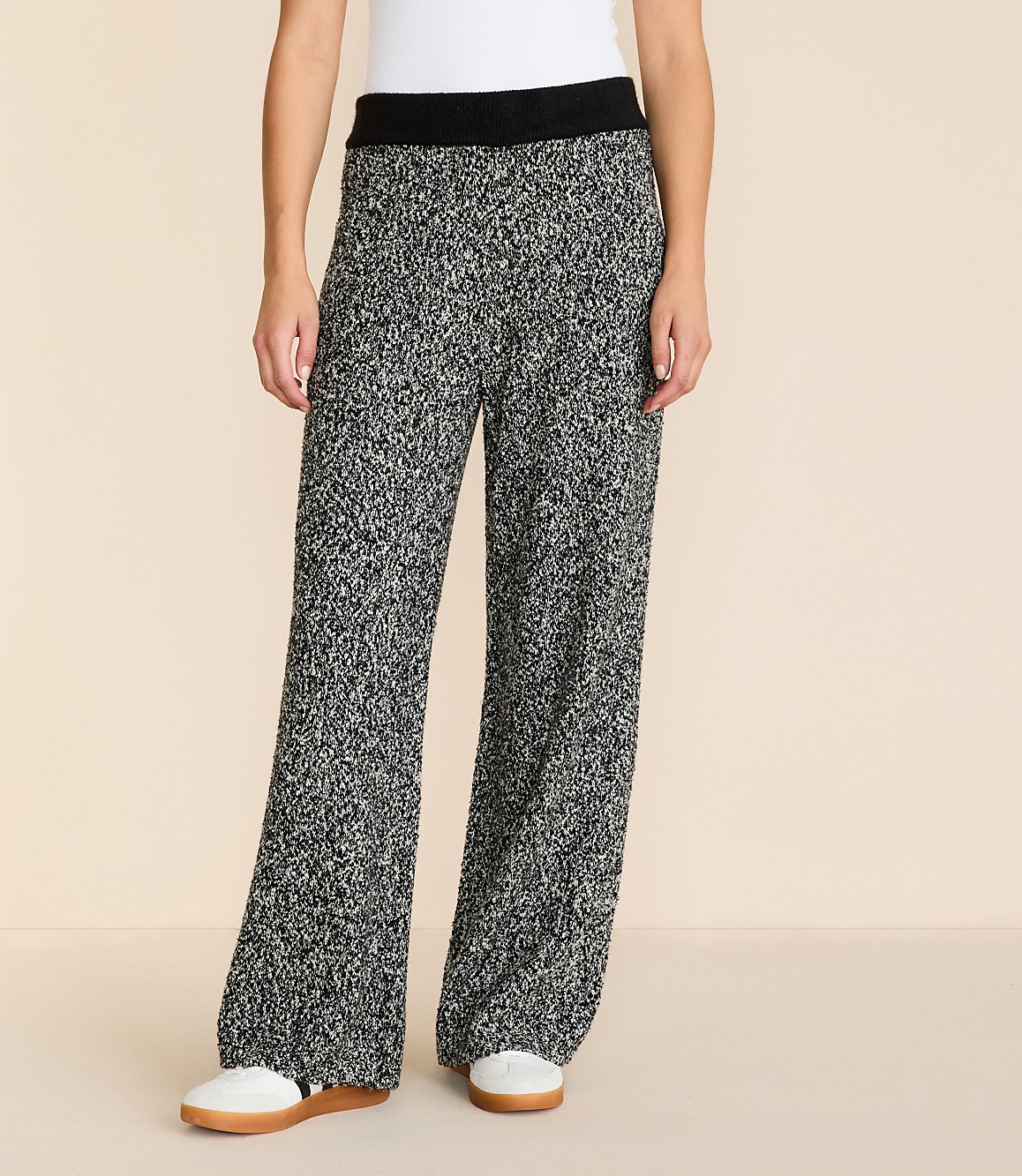 Lou & Grey Colorblock Wide Leg Sweater Pants
