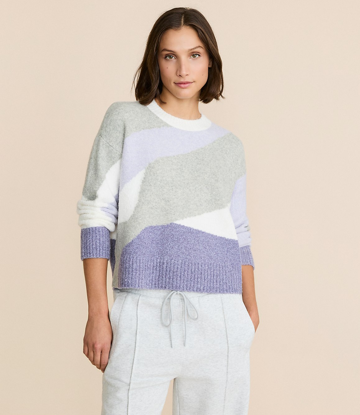 Lou & Grey Colorblock Cloudstitch Sweater