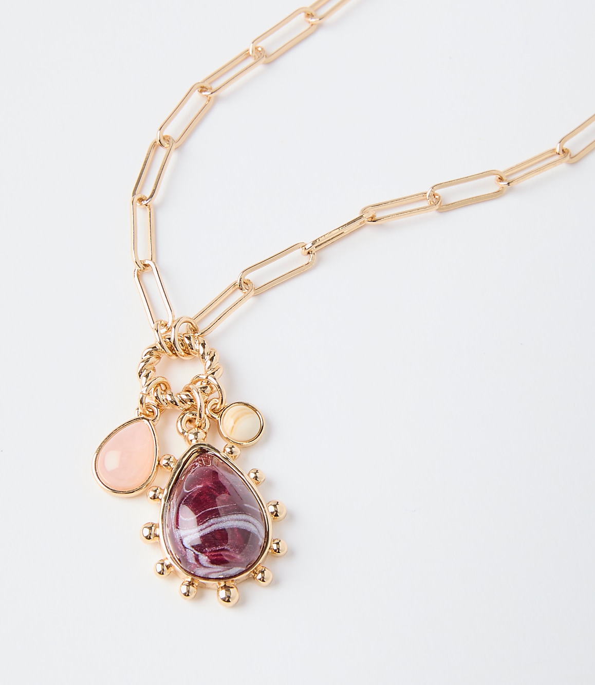 Marbleized Cluster Necklace