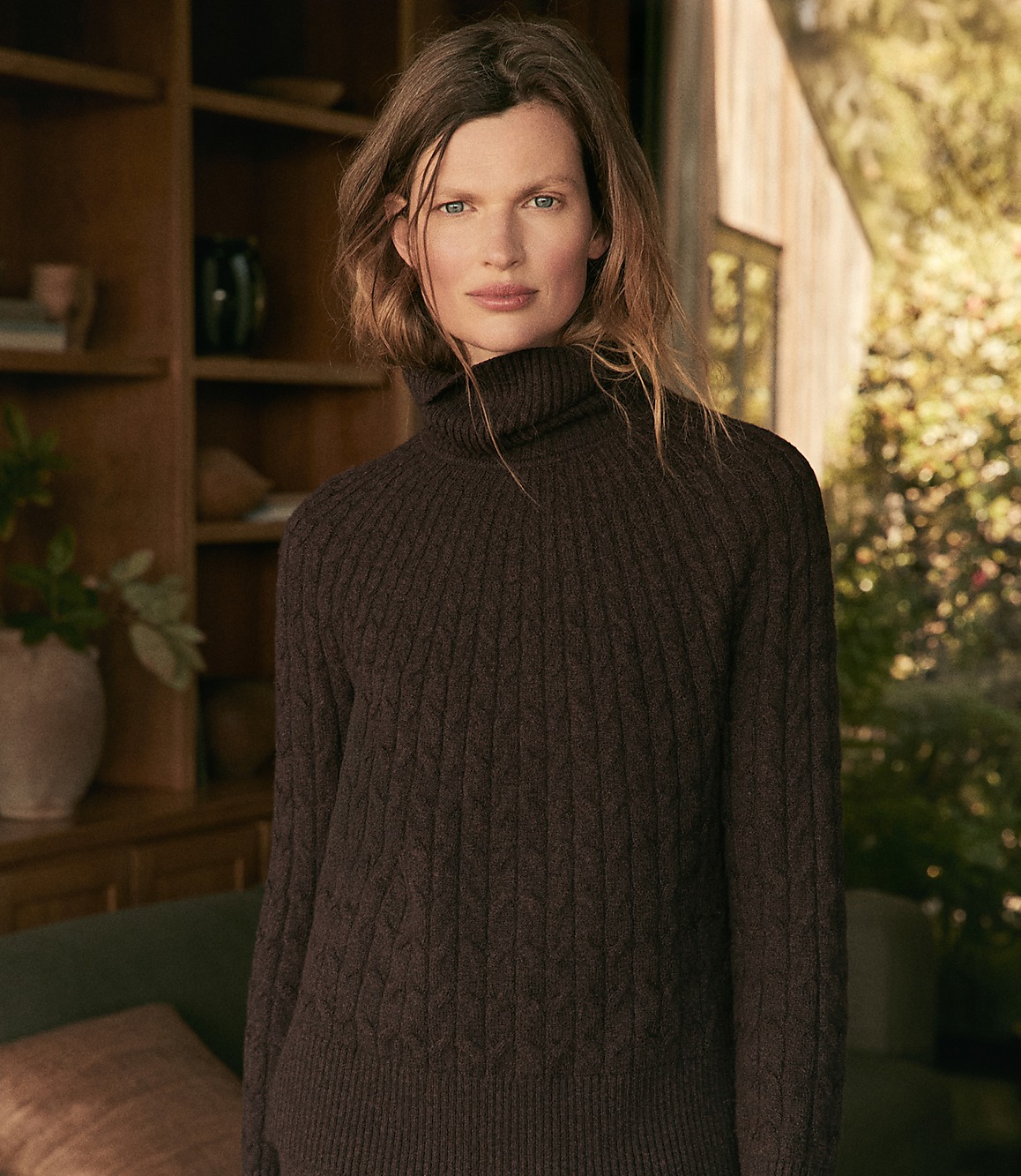 Haven Well Within Organic Cotton Blend Gradient Cable Sweater