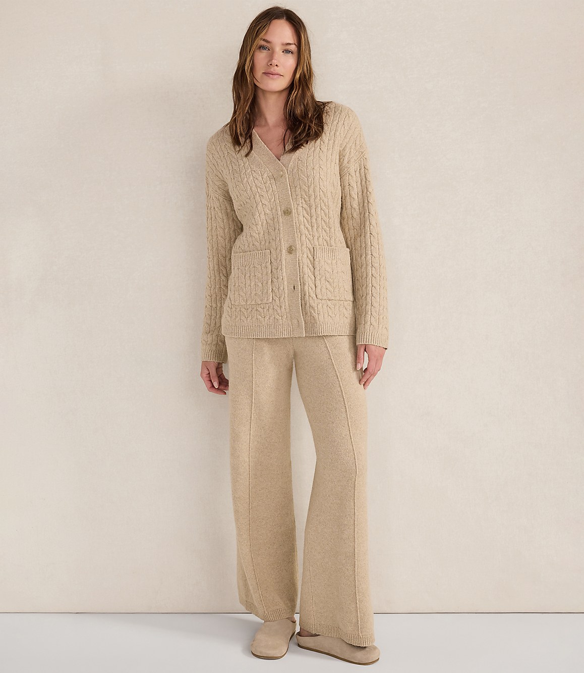 Haven Well Within Organic Cotton Blend Gradient Cable Cardigan