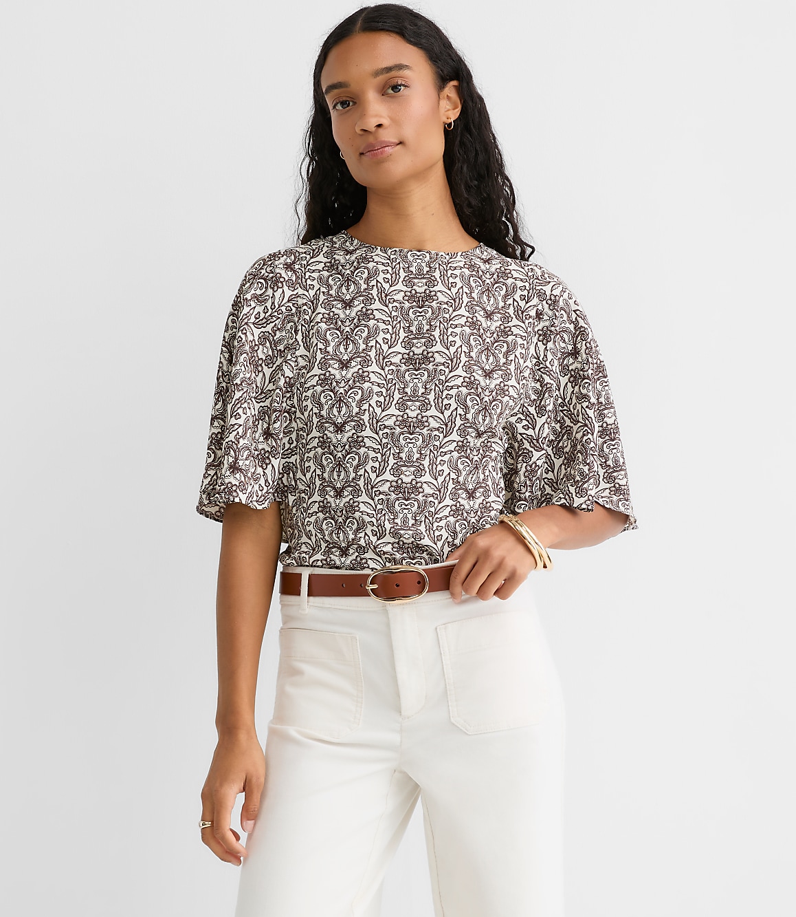 Lace Garden Cape Sleeve Top