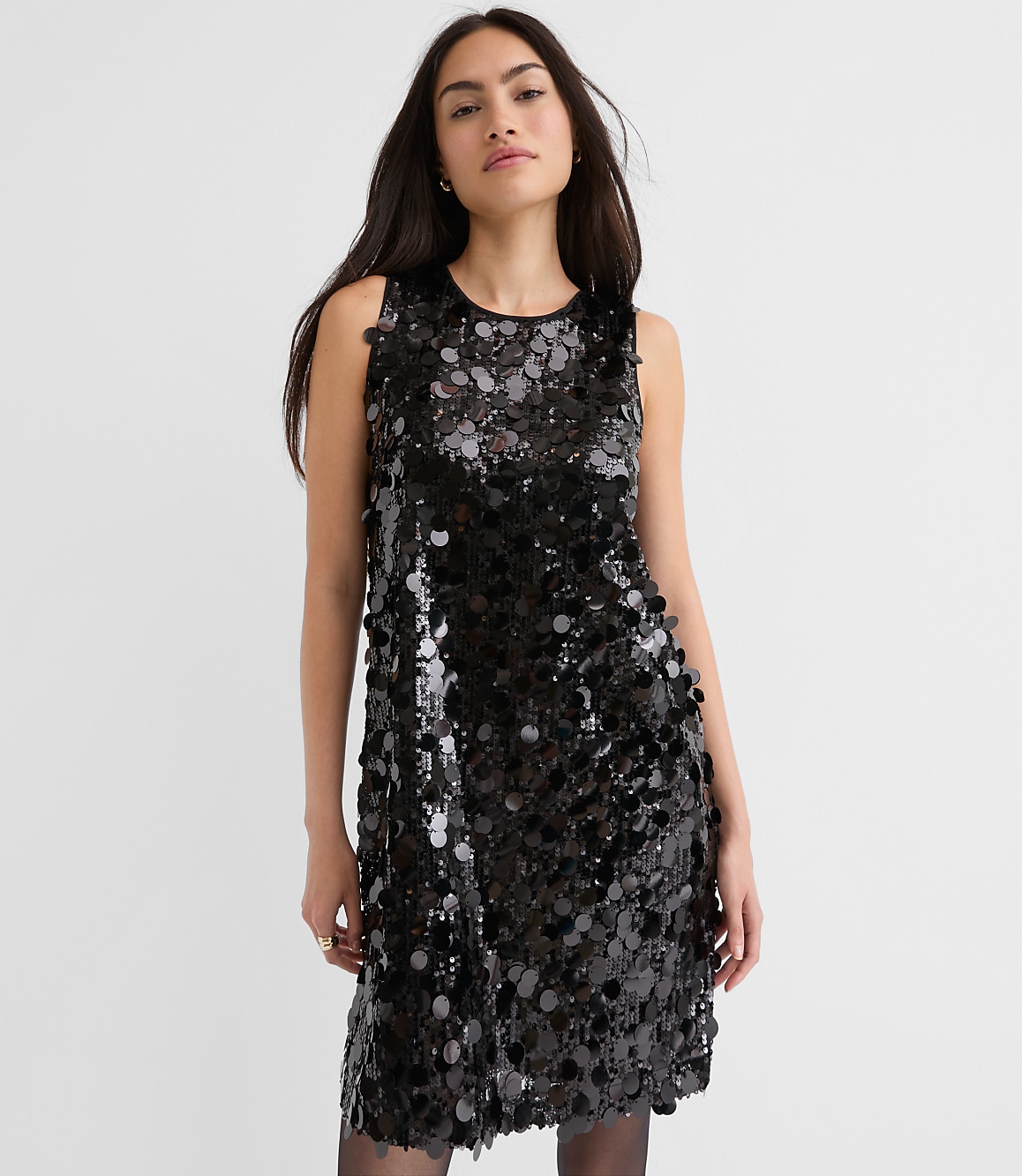 Petite Sequin Satin Bow Back Mini Dress
