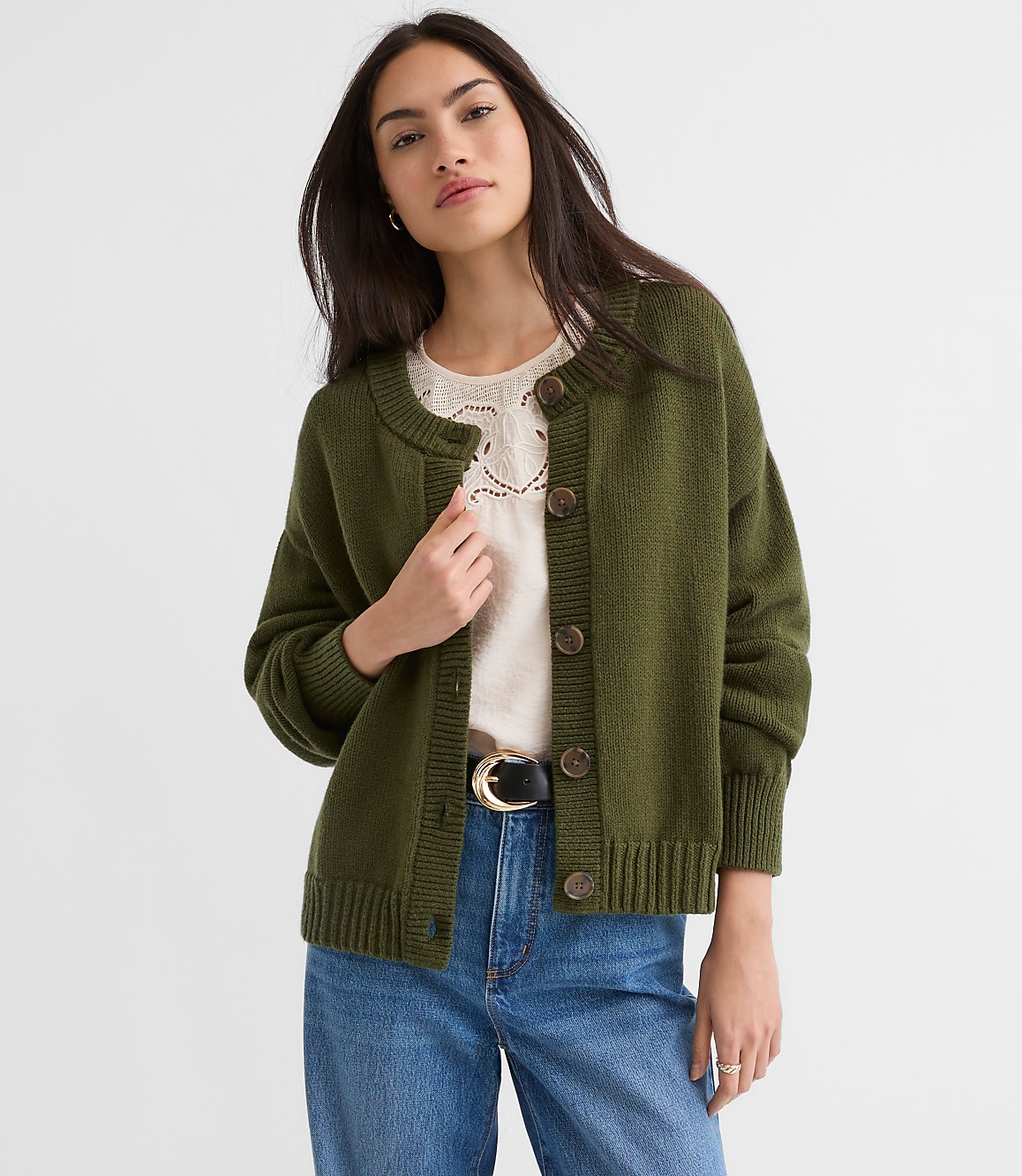Petite Oversized Chunky Cardigan