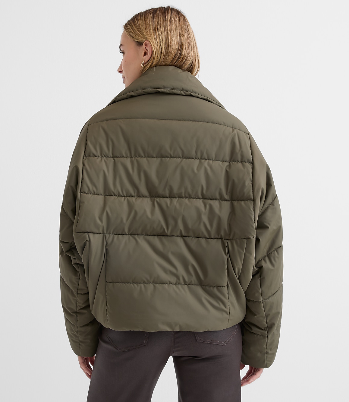 Cocoon Sleeve Puffer Jacket