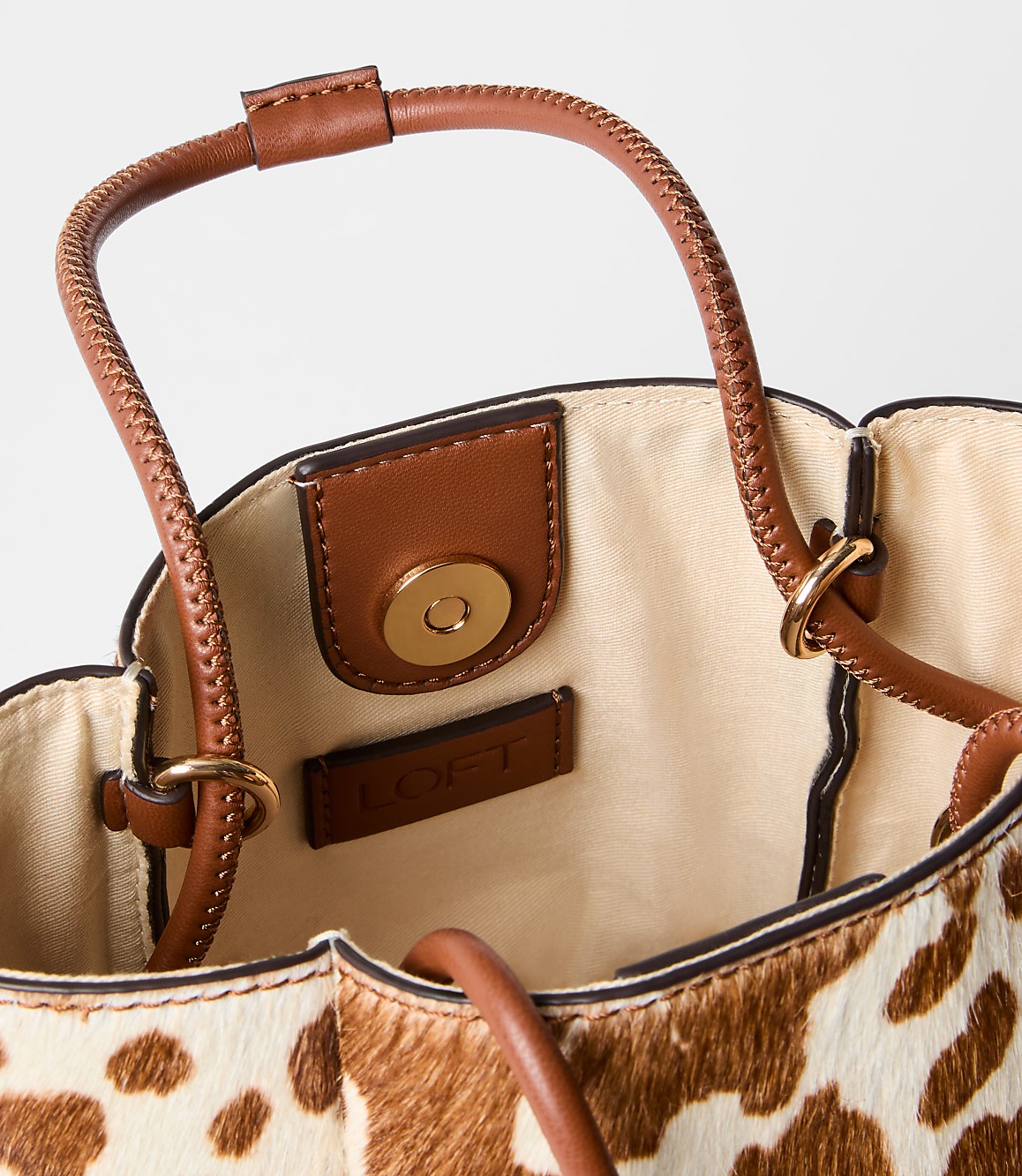 Spotted Haircalf Mini Tote Bag