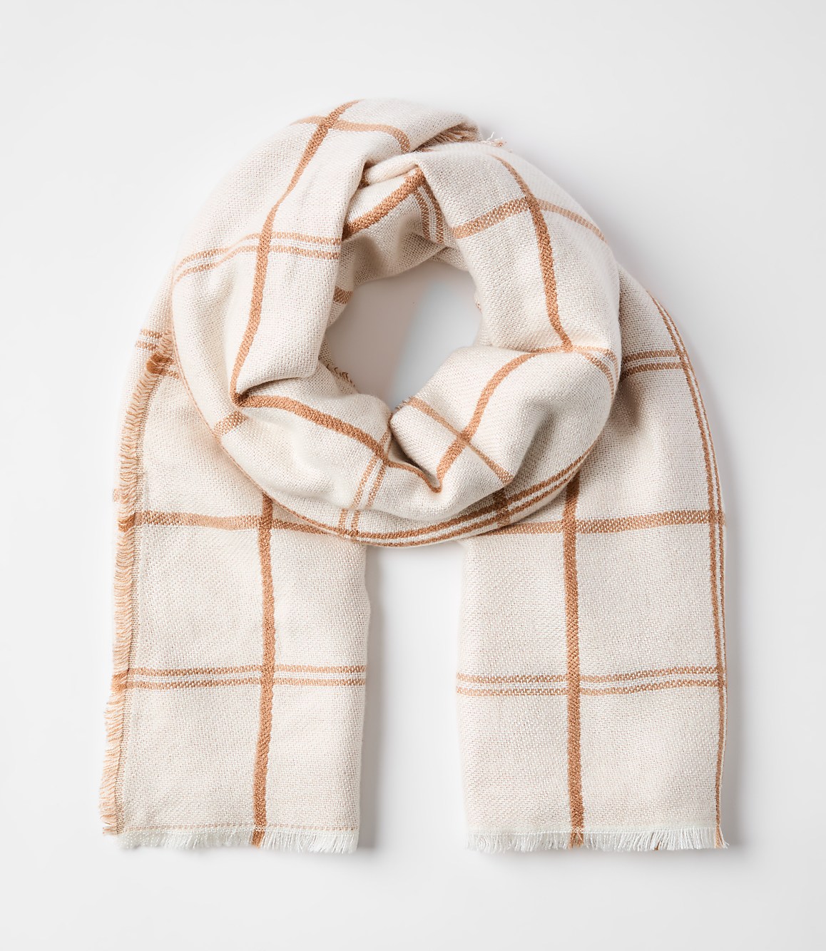 Reversible Plaid Blanket Scarf