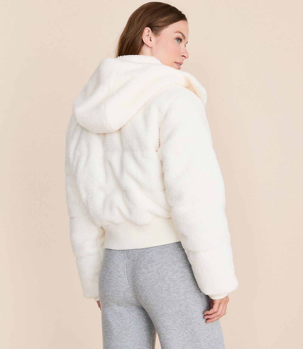 Lou & Grey Hooded Sherpa Puffer Jacket