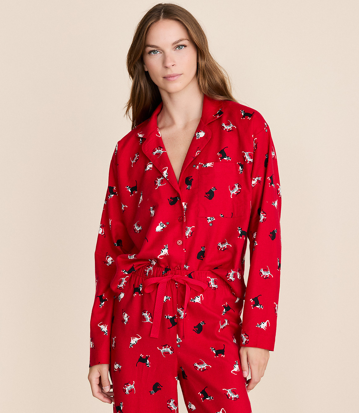 Holiday Kitten Pajama Set