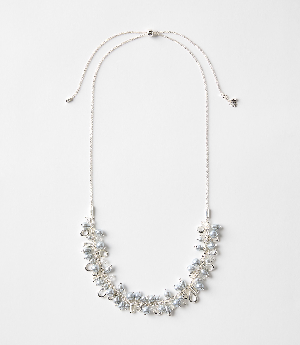 Pearlized Pull Tie Torsade Necklace