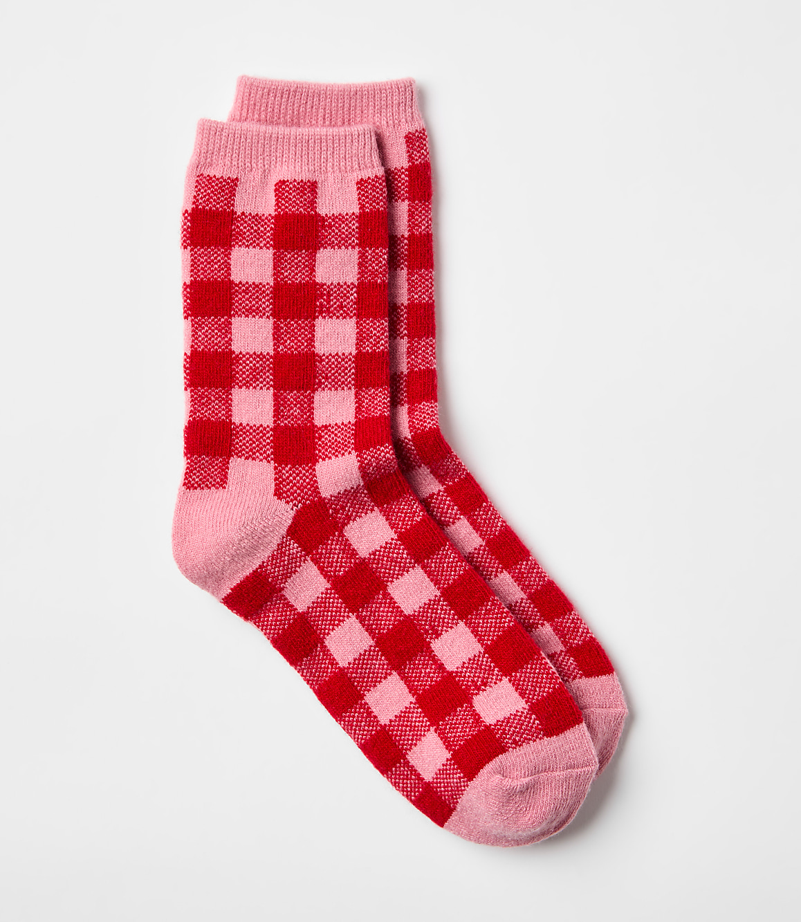 Buffalo Plaid Cozy Crew Socks