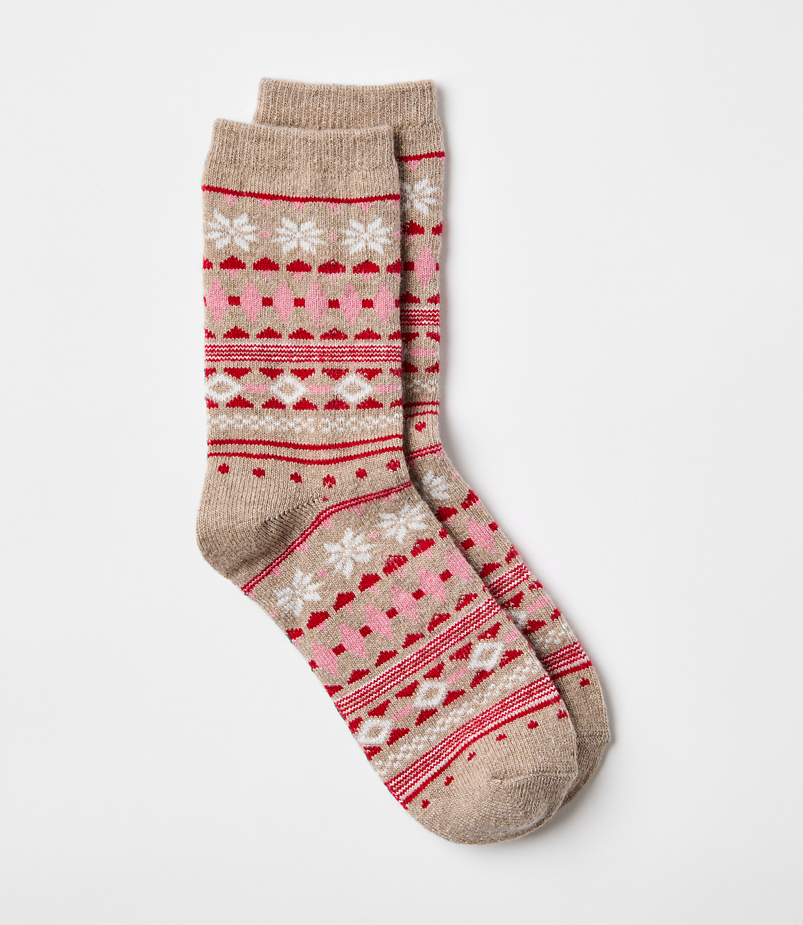 Fair Isle Cozy Crew Socks