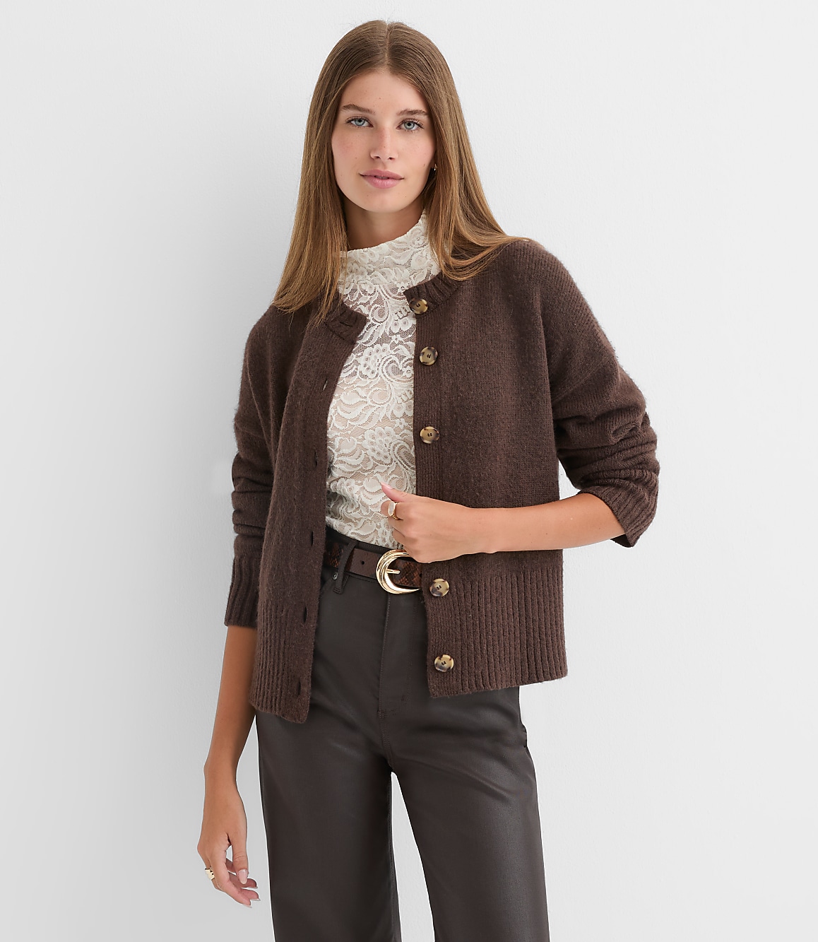 Ribtrim Cardigan