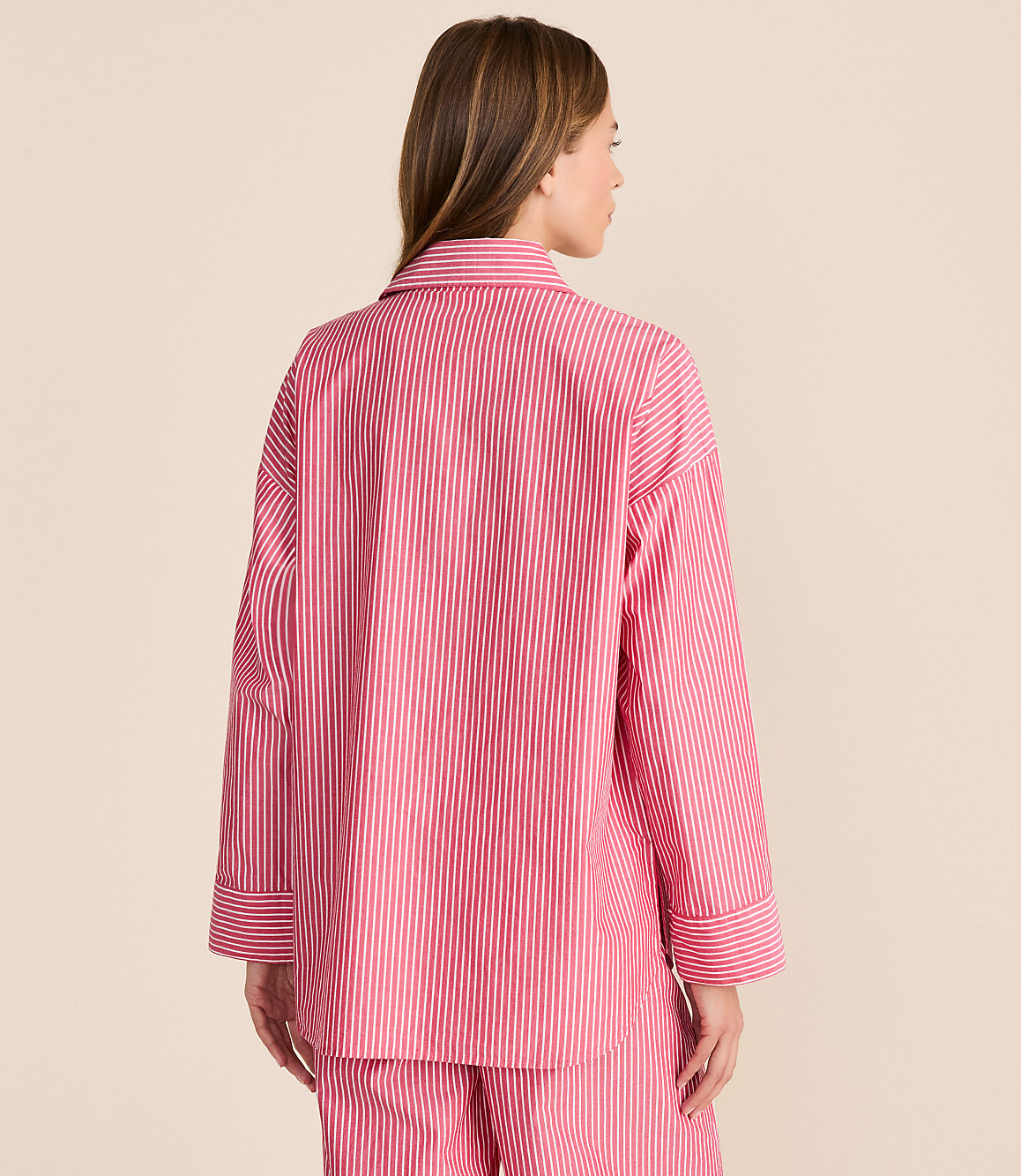 Striped Poplin Pajama Shirt