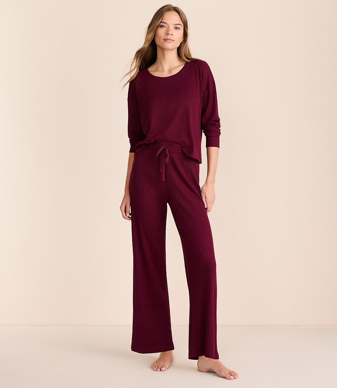Lou & Grey Ribbed Softened Pajama Set